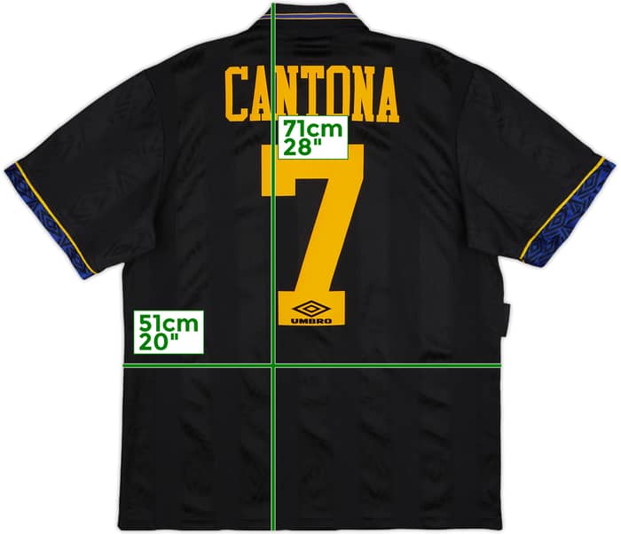 1993-95 Manchester United Away Shirt Cantona #7 - 8/10 - (L)
