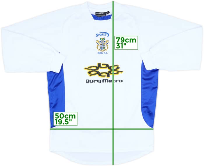 2003-04 Bury Home L/S Shirt - 8/10 - (M)