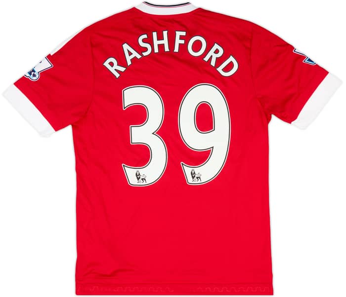 2015-16 Manchester United Home Shirt Rashford #39 - 9/10 - (M)