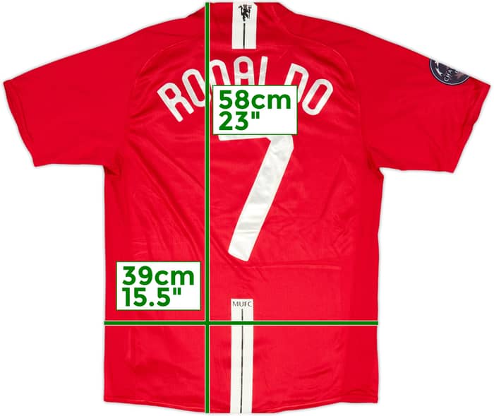 2007-09 Manchester United Home Shirt Ronaldo #7 - 9/10 - (M)
