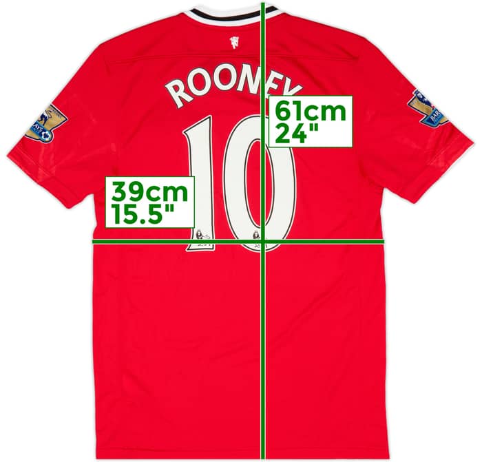 2011-12 Manchester United Home Shirt Rooney #10 - 9/10 - (M)