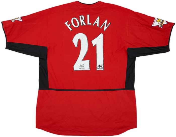 2002-04 Manchester United Home Shirt Forlan #21 - 6/10 - (L)