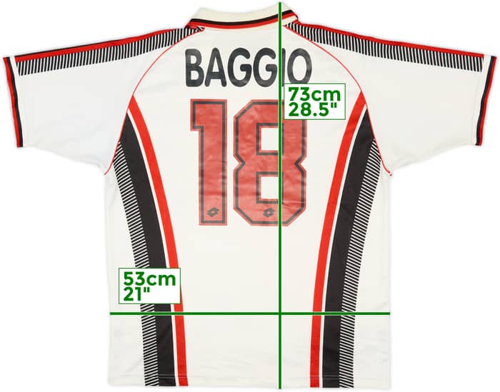 1997-98 AC Milan Away Shirt Baggio #18 - 7/10 - (L)