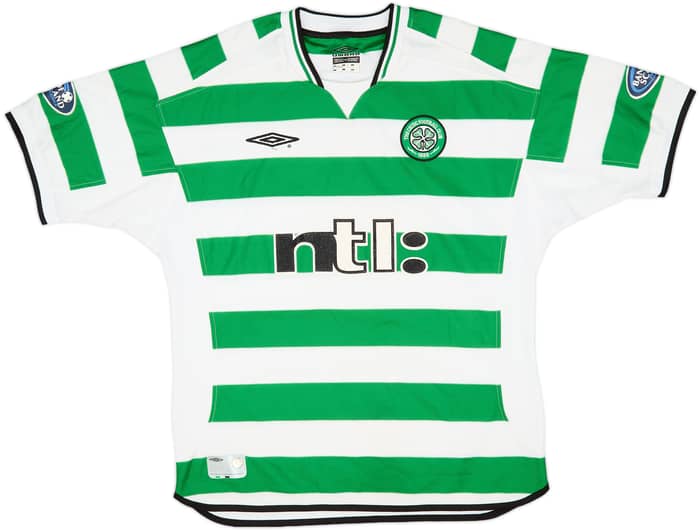 2001-03 Celtic Home Shirt Larsson #7 - 8/10 - (L)