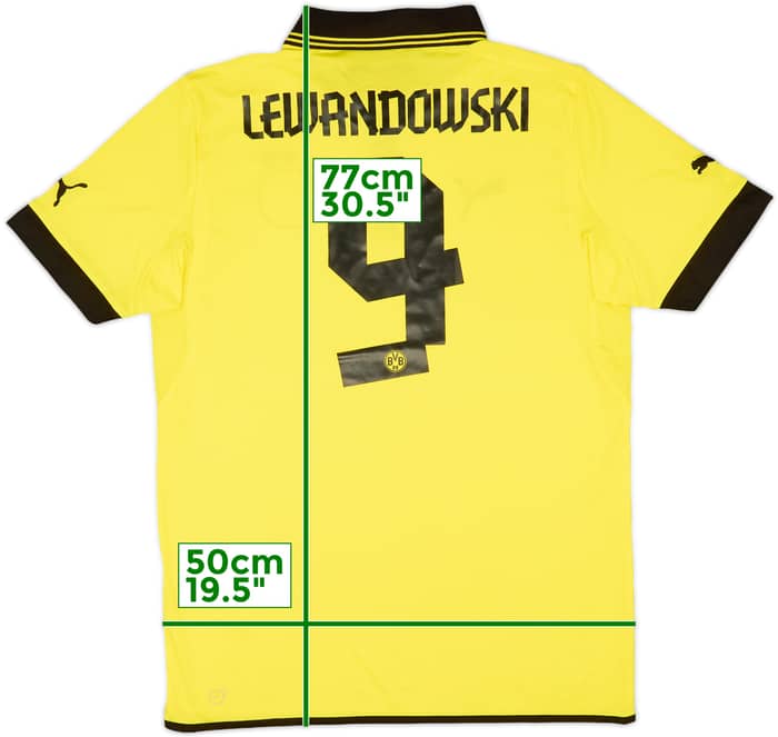 2012-13 Borussia Dortmund Home Shirt Lewandowski #9 - 9/10 - (L)
