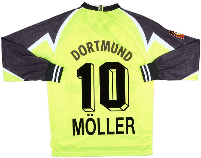1995-96 Borussia Dortmund Home L/S Shirt Moller #10 - 6/10 - (M)
