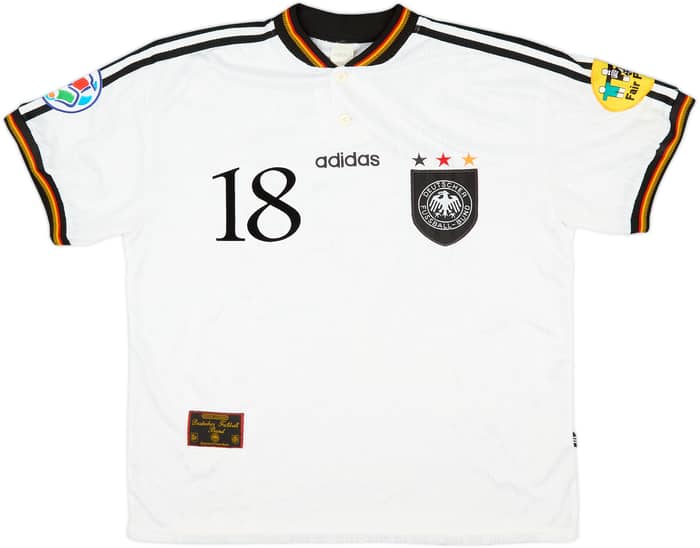 1996-98 Germany Home Shirt Klinsmann #18 - 9/10 - (XL)