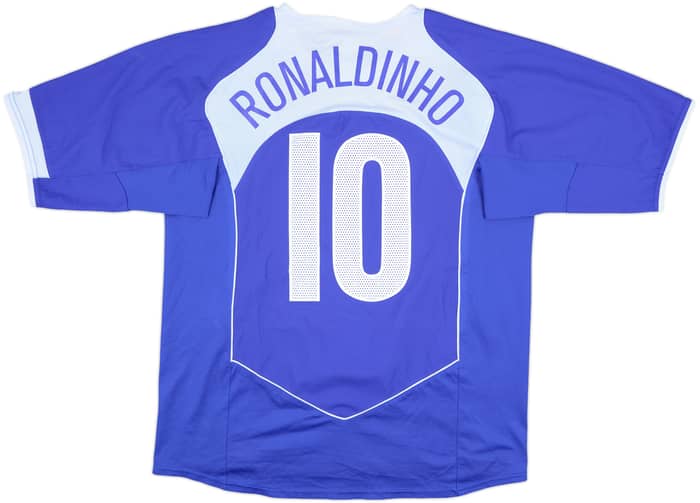 2004-06 Brazil Away Shirt Ronaldinho #10 - 9/10 - (L)