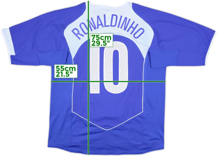 2004-06 Brazil Away Shirt Ronaldinho #10 - 9/10 - (L)