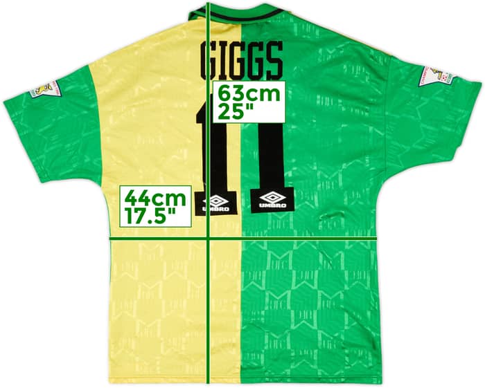 1992-94 Manchester United Third Shirt Giggs #11 - 9/10 - (L)