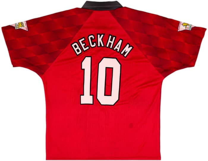 1996-98 Manchester United Home Shirt Beckham #10 - 6/10 - (L)