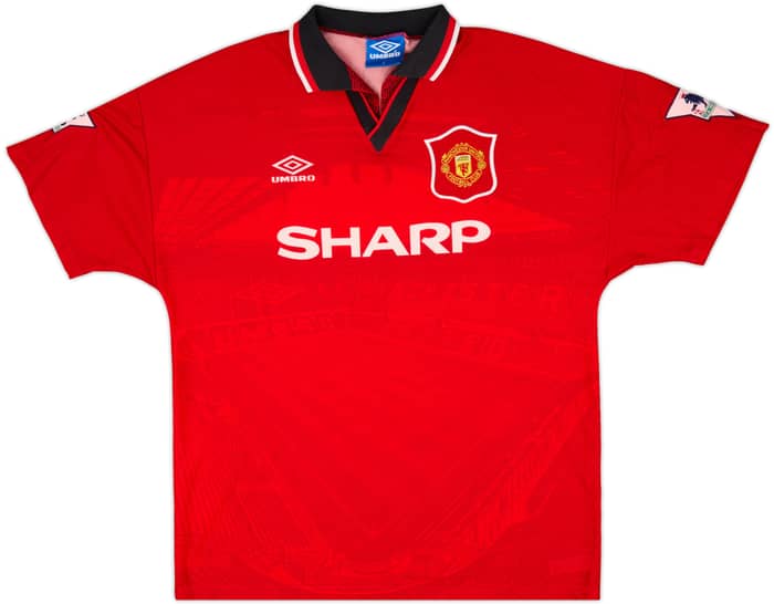 1994-96 Manchester United Home Shirt Beckham #24 - 7/10 - (L)