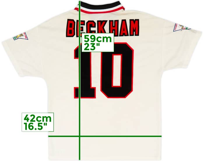 1996-97 Manchester United Away Shirt Beckham #10 - 7/10 - (M)