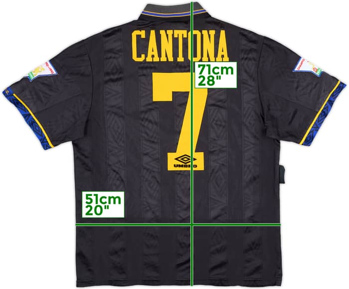1993-95 Manchester United Away Shirt Cantona #7 - 7/10 - (M)