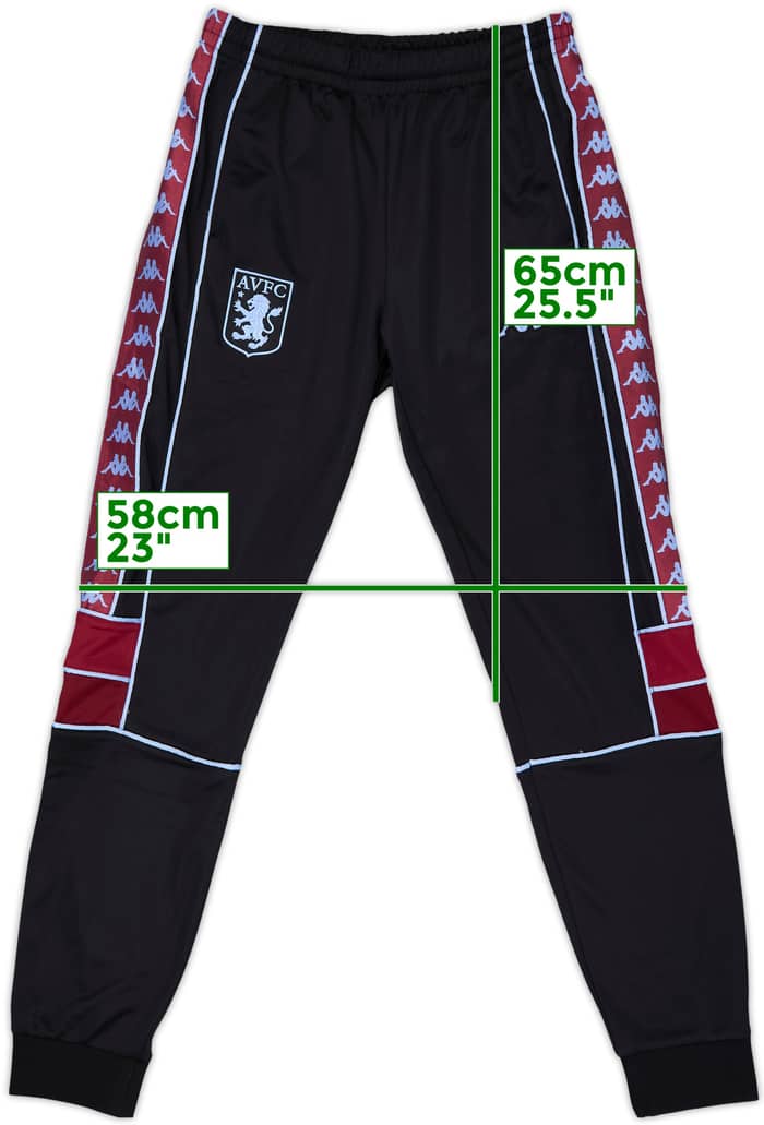 2019-20 Aston Villa Kappa Track Pants/Bottoms - 8/10 - (L)