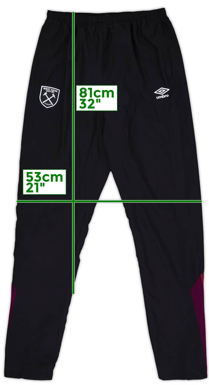 2015-16 West Ham Umbro Track Pants/Bottoms - 8/10 - (M)
