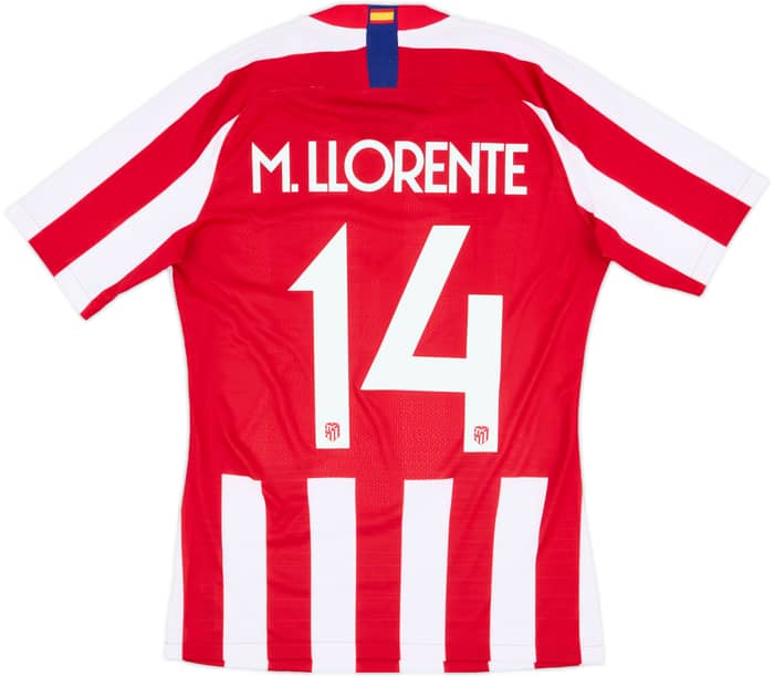 2019-20 Atletico Madrid Authentic Home Shirt M.Llorente #14 - 8/10 - (M)