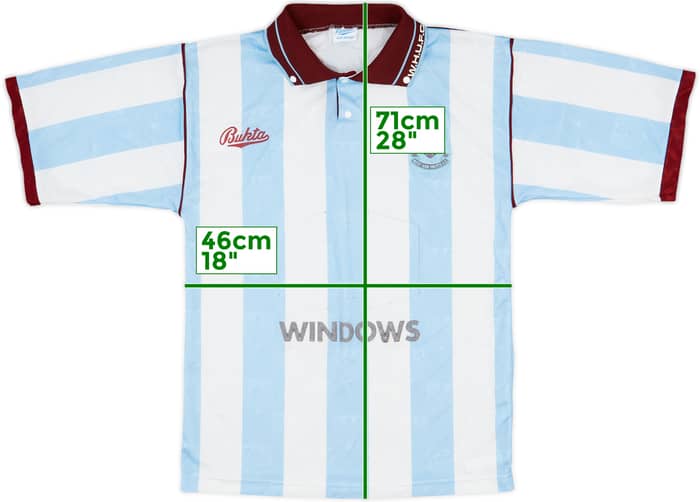 1991-92 West Ham Away Shirt - 4/10 - (S)