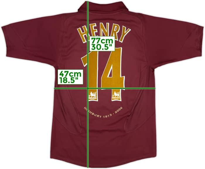 2005-06 Arsenal Home Shirt Henry #14 - 8/10 - (S)