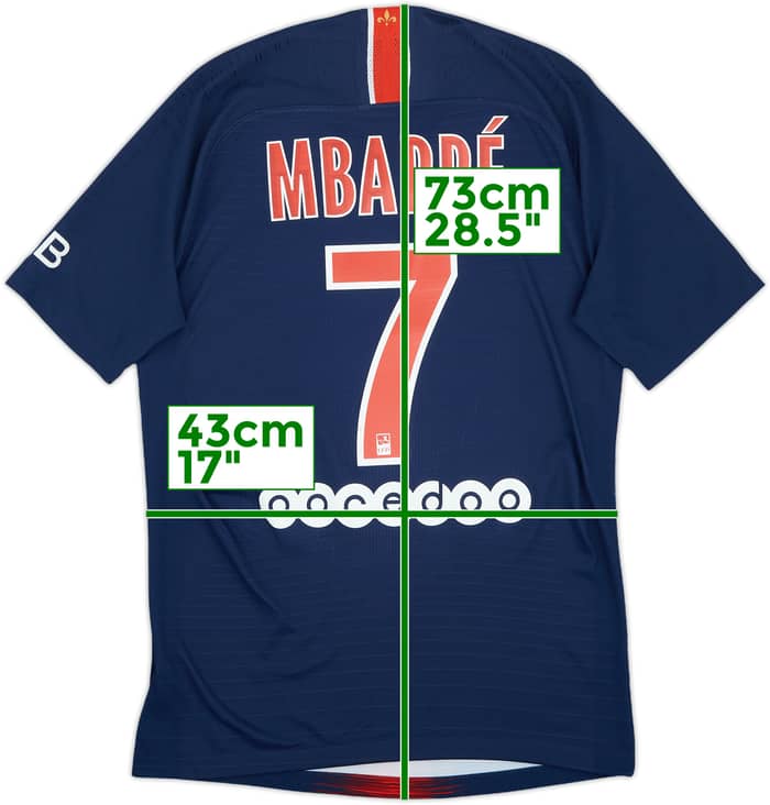 2018-19 Paris Saint-Germain Authentic Home Shirt Mbappe #7 - 10/10 - (S)