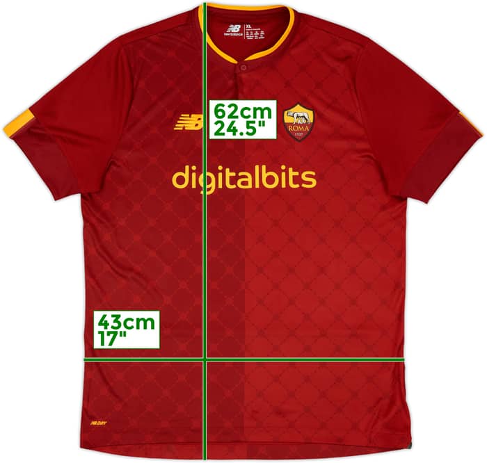 2022-23 Roma Home Shirt - 10/10 - (XL)