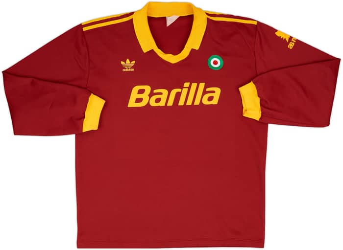 1991-92 Roma Home L/S Shirt - 8/10 - (XL)