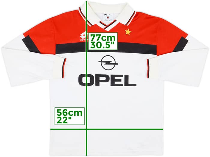 1994-95 AC Milan Away L/S Shirt - 8/10 - (L)
