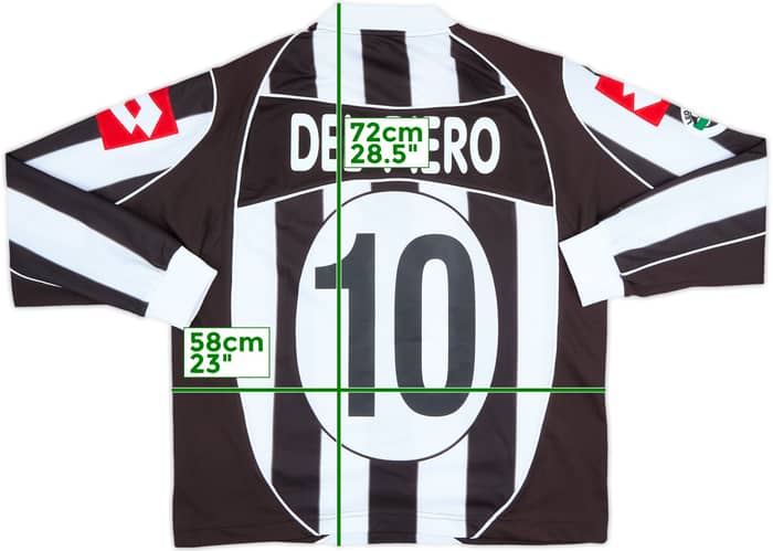 2002-03 Juventus Home L/S Shirt Del Piero #10 - 9/10 - (L)