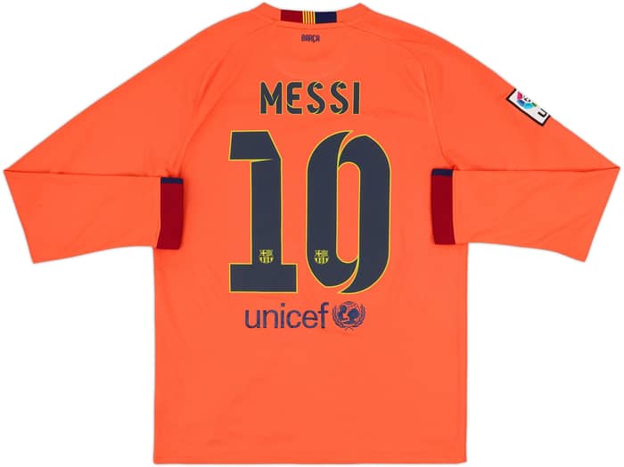 2014-15 Barcelona Away L/S Shirt Messi #10 - 8/10 - (M)