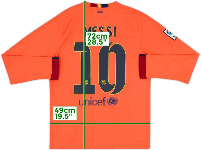 2014-15 Barcelona Away L/S Shirt Messi #10 - 8/10 - (M)