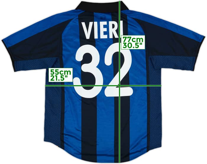 2001-02 Inter Milan Home Shirt Vieri #32 - 8/10 - (L)