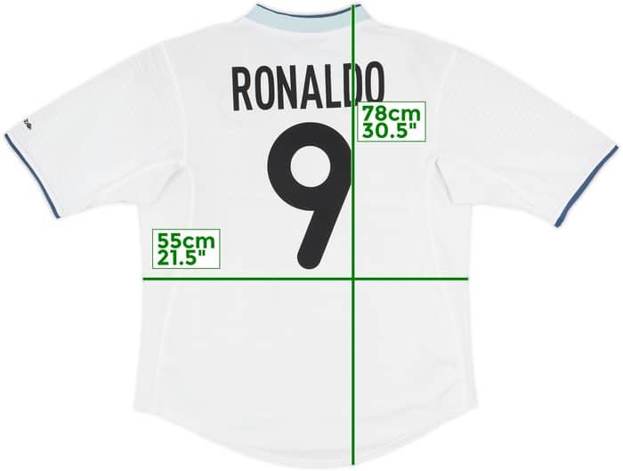 2000-01 Inter Milan Away Shirt Ronaldo #9 - 7/10 - (L)