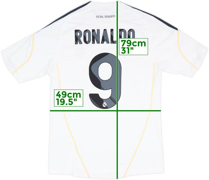 2009-10 Real Madrid Home Shirt Ronaldo #9 - 8/10 - (M)