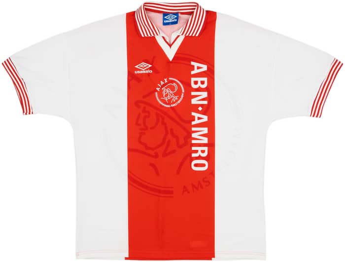 1995-96 Ajax Home Shirt Kluivert #9 - 8/10 - (XL)