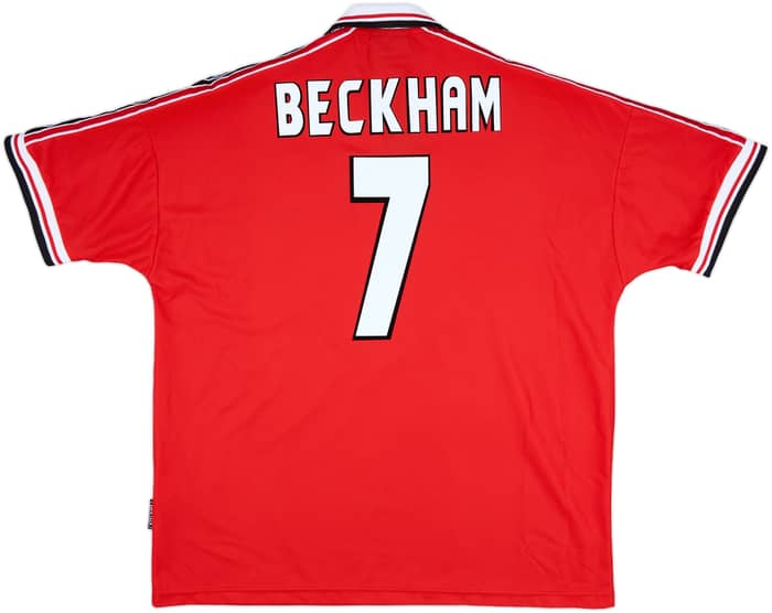 1998-00 Manchester United Home Shirt Beckham #7 - 8/10 - (XXL)