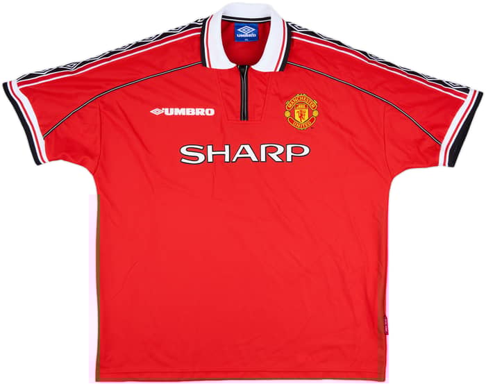 1998-00 Manchester United Home Shirt Beckham #7 - 8/10 - (XXL)