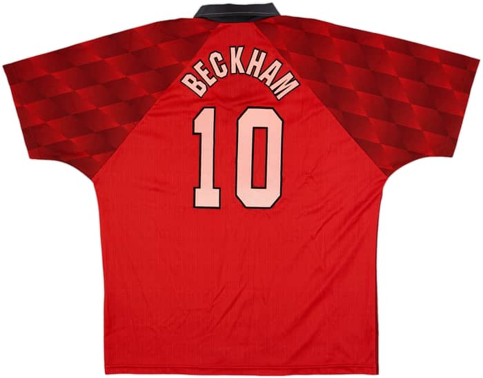 1996-98 Manchester United Home Shirt Beckham #10 - 7/10 - (XL)
