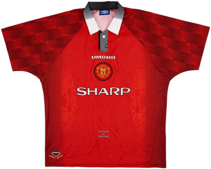 1996-98 Manchester United Home Shirt Beckham #10 - 7/10 - (XL)