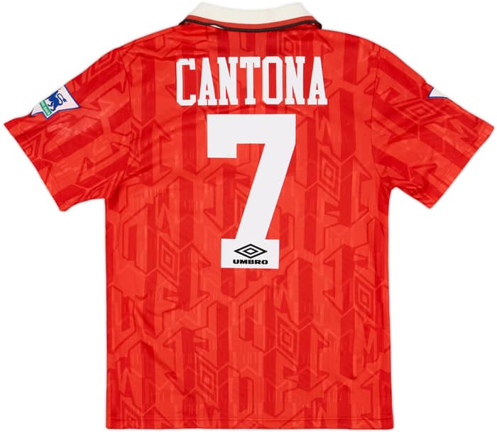 1992-94 Manchester United Home Shirt Cantona #7 - 7/10 - (S)