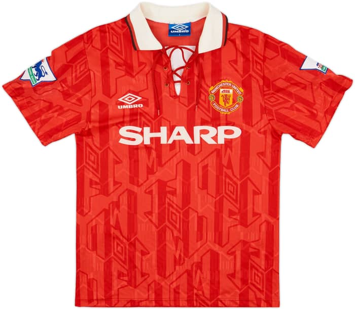 1992-94 Manchester United Home Shirt Cantona #7 - 7/10 - (S)