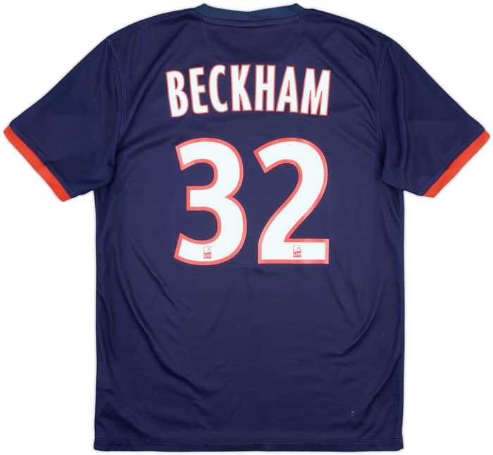 2013-14 Paris Saint-Germain Home Shirt Beckham #32 - 7/10 - (M)