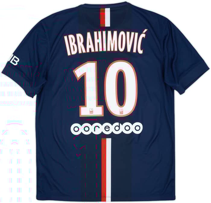 2014-15 Paris Saint-Germain Home Shirt Ibrahimovic #10 - 6/10 - (M)