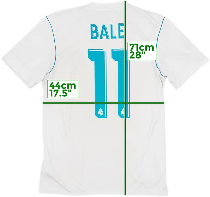 2017-18 Real Madrid Home Shirt Bale #11 - 7/10 - (S)