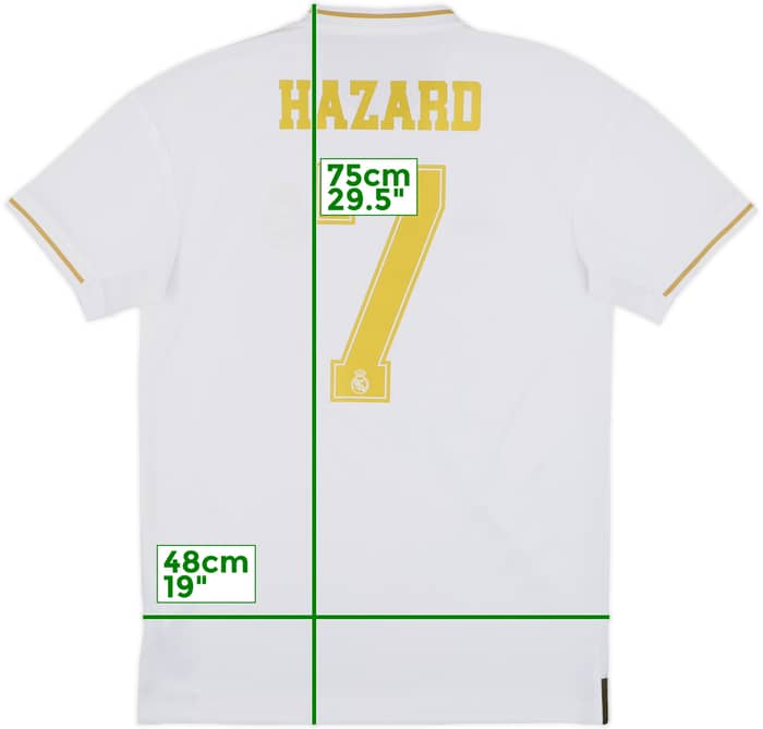 2019-20 Real Madrid Home Shirt Hazard #7 - 8/10 - (M)