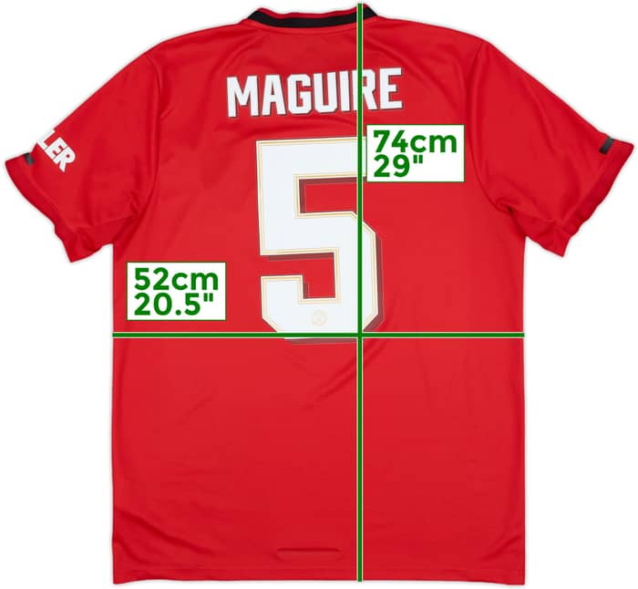 2019-20 Manchester United Home Shirt Maguire #5 - 7/10 - (L)