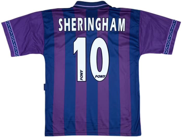 1995-97 Tottenham Away Shirt Sheringham #10 - 8/10 - (M)