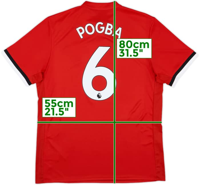 2017-18 Manchester United Home Shirt Pogba #6 (L)
