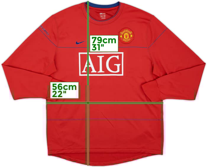 2008-09 Manchester United Nike Sweat Top - 8/10 - (XL)