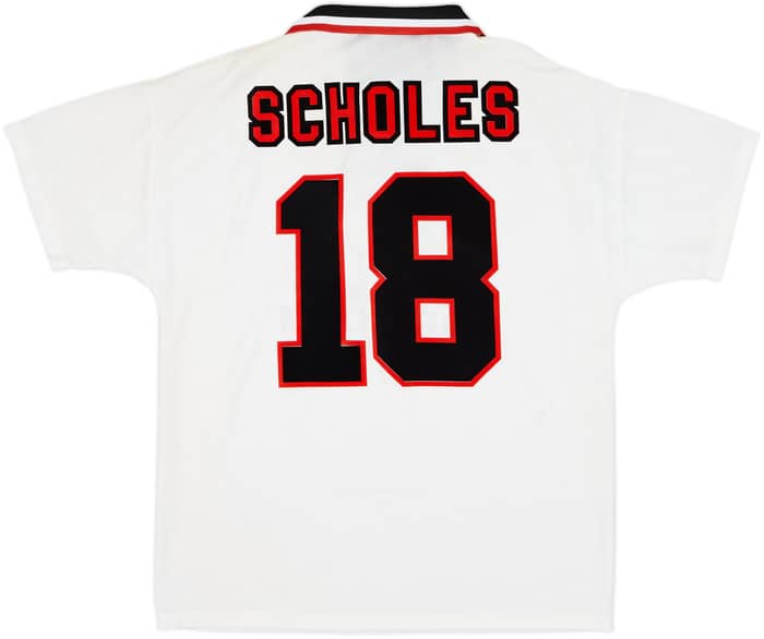1996-97 Manchester United Away Shirt Scholes #18 - 7/10 - (L)