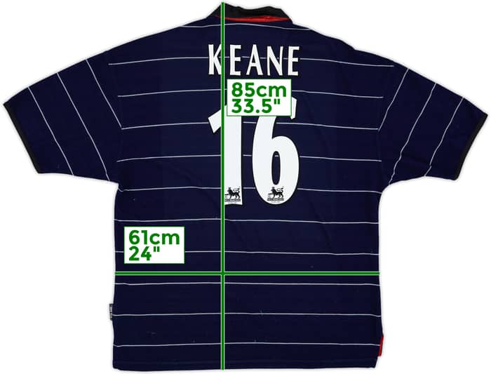 1999-00 Manchester United Away Shirt Keane #16 - 7/10 - (XL)